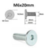 Flachkopfschraube M6x20 mm
