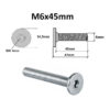Flachkopfschrauben M6x45