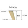 Möbelfuß Holz 80 mm