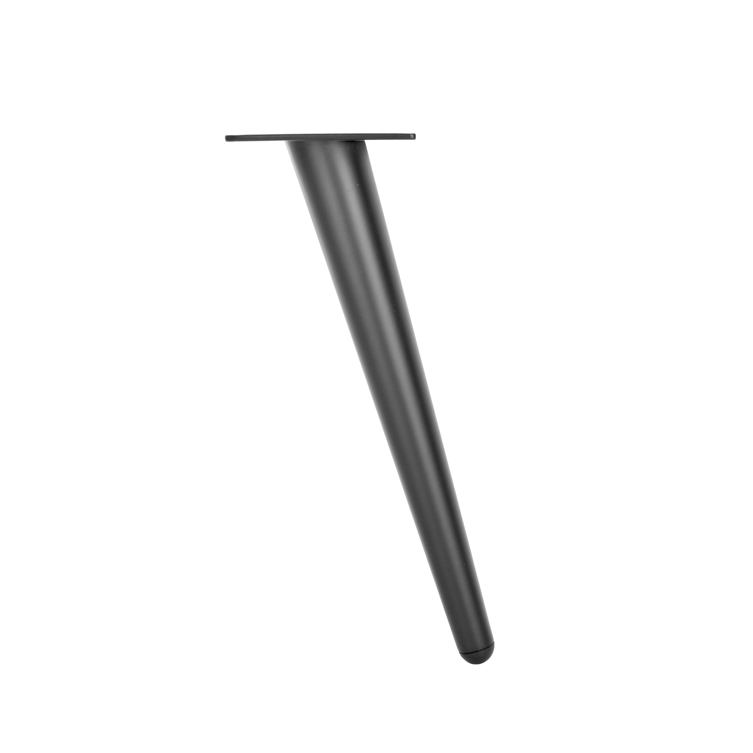 Metallfüße 23 cm schwarz matt schräg aus Stahl