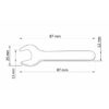 Einmaulschlüssel 13 mm flach