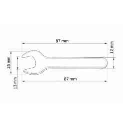 Einmaulschlüssel 13 mm flach