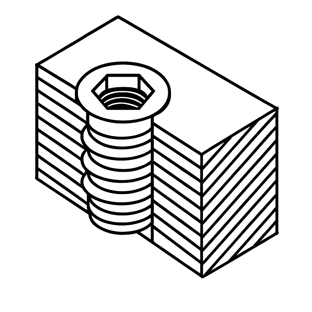 Einschraubmutter Einschraubmuffen Gewindeeinsatz Holz 50 Stück Einschraubmuttern Gewindeeinsätze M8 Verzinkter Einschraubhülse Einschraubgewinde Muttern für Holzmöbel