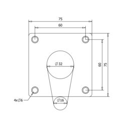 Möbelfüße aus Stahl montageplatte