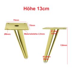 Möbelfüße konisch metall
