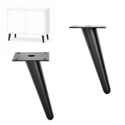 metallfüße 15 cm schwarz matt