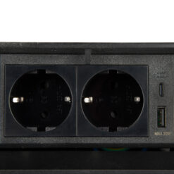 Schnellladefunktion über USB-C 20W Port an der schwarzen Modulbox II