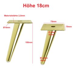 möbelfüße gold 18 cm