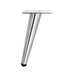 Detailansicht 15 cm Möbelfuß Chrome glänzend – Spiegel-Finish Oberfläche