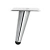 Moderner Möbelfuß aus Metall in Chrome, 10 cm hoch, schräg konisches Design
