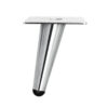 Moderner Möbelfuß aus Metall in Chrome, 10 cm hoch, schräg konisches Design