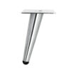 Stabiler Möbelfuß Metall 13 cm hoch in Chrome für Sessel und Schränke