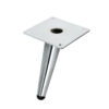 Seitenansicht Möbelfuß 13 cm Chrome glänzend – schräge Bauform