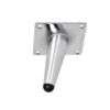 Detailansicht Möbelfuß Chrome glänzend 10 cm – hochwertige Verchromung