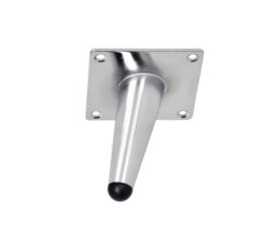 Detailansicht Möbelfuß Chrome glänzend 10 cm – hochwertige Verchromung