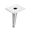 Anschraubplatte und technische Details für Möbelfuß Chrome 13 cm