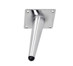 Anschraubplatte und technische Details für Möbelfuß Chrome