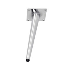 Hochglanz-Verchromung am extra hohen 23 cm Möbelfuß / Tischbein