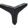 Moderne schwarze Möbelbeine 10 cm montiert unter einer Couch im Wohnzimmer