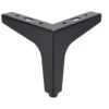 Schwarze Metall-Möbelbeine 12 cm unter einem Sideboard montiert