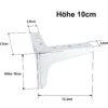 Metallbeine Chrom glänzend 100mm hochbelastbar bis 600kg