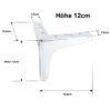 Sideboard Füße Chrom 12 cm Set aus robustem Metall