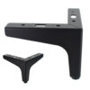 4er Set Möbelfüße 10 cm Schwarz Matt aus Metall für Sofa und Schrank