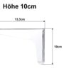 Hochglanz Möbelbeine stabil 10 cm mit Kunststoffgleiter