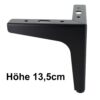Modernes Sofa mit 13,5 cm hohen schwarzen Möbelfüßen für einfache Reinigung