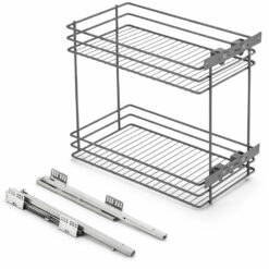 Unterschrankauszug in Anthrazit mit Soft-Close-Funktion