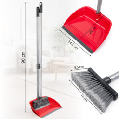 Abmessungen der Kehrgarnitur: 90 cm Gesamthöhe für Ergonomie