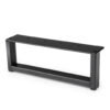 Schwarzes Möbelbein aus Metall 190x70 mm rechteckige Form