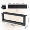 Technische Zeichnung Möbelbein 190x70 mm Abmessungen
