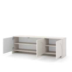 Draufsicht auf die 153,5 cm breite Ablagefläche des TV Lowboards Arco.