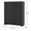 Sideboard schwarz Vento 2D im modernen Schlafzimmer
