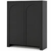 Highboard Schwarz matt
