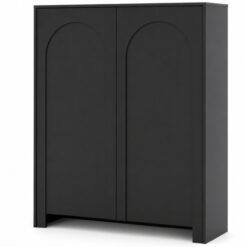 Highboard Schwarz matt