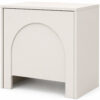 Vento Nachttisch 50 cm, Kaschmir, grifflos mit Push-to-Open, Bogenfront, 1 54 x 51 x 35 cm