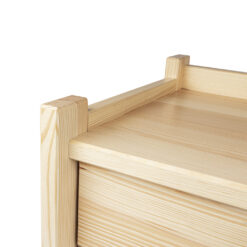 Detailaufnahme der natürlichen Holzmaserung Nachttisch