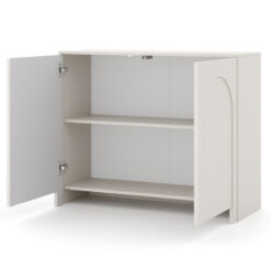 Elegante Kommode Arco 2D Kaschmir im modernen Wohnzimmer-Interieur.