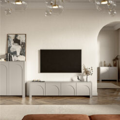 Großes Sideboard Arco 4D Kaschmir im modernen Wohnzimmer Ambiente.