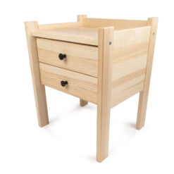 Moderner Nachtschrank aus Massivholz im minimalistischen Design