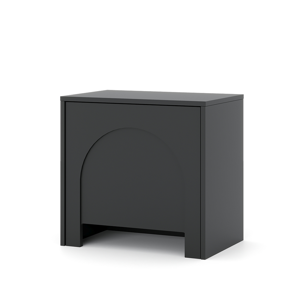 Nachttisch Vento Schwarz im Schlafzimmer