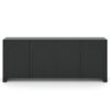 Sideboard Vento in Schwarz matt mit vier Türen und eleganter Bogenfront.